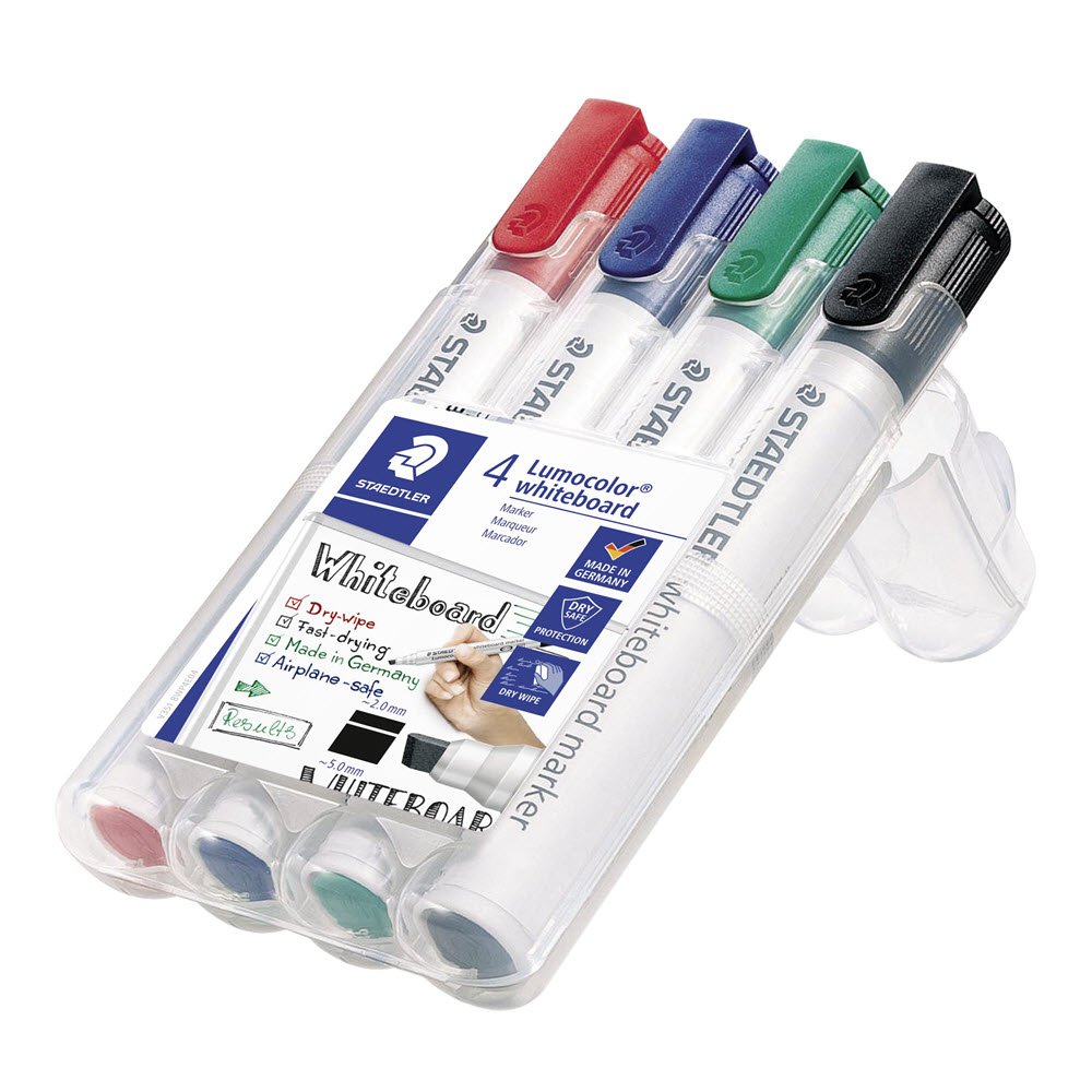 Lumocolor&reg; whiteboard marker 351 B WP4, 4 farver